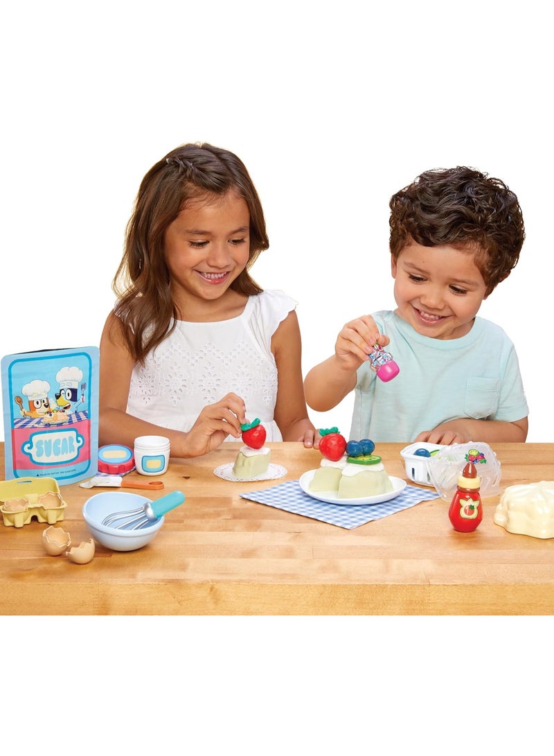 Little Tikes Creative Chefs Bluey Pavlova Cake Kit for Kids, Bluey-Themed Dessert Role Play Set with Make-It! Mix & Recipe Card, Ideal Pretend Playset for Boys & Girls (643460) - Image 4